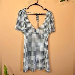 Urban Outfitters Plaid Blue Sundress